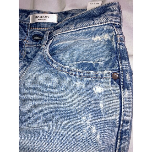 Moussy Vintage Jeans Howa Womens Size 23 Light Wash Japan Tapered Leg Hi Waist - Picture 7 of 10